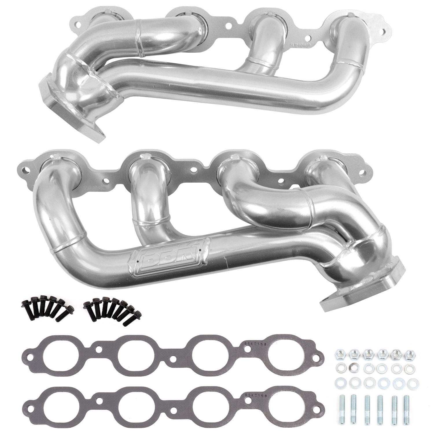 BBK Performance Parts 40480 2019-2024 CHEVY TRUCK 5.3/6.2L 1-3/4Â” SHORTY Headers (POLISHED SILVER CERAMIC)